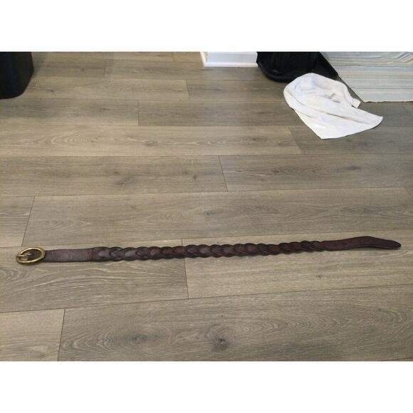 Vtg Womens Braided Leather Belt Size S Black Classic Preppy Western Retro 80s - Picture 10 of 10